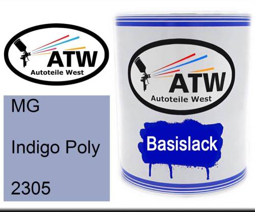 MG, Indigo Poly, 2305: 1L Lackdose, von ATW Autoteile West.